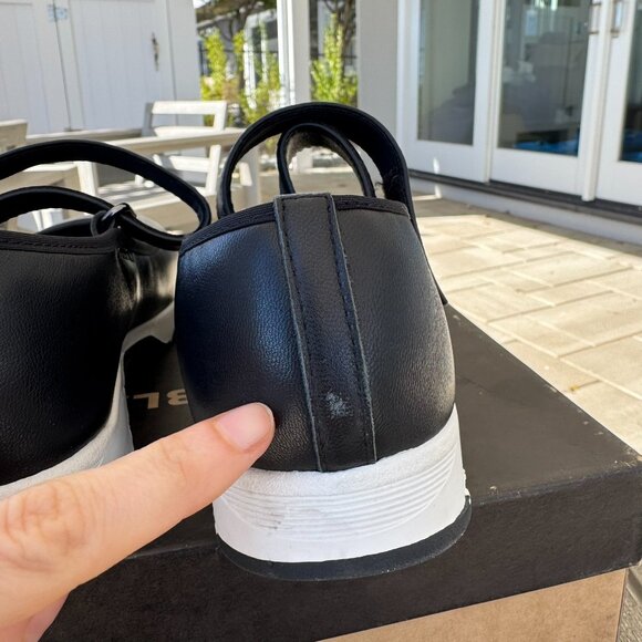 New ALL BLACK MJ Platform Ballet Flats Mary Jane Sneakers Black US 7 / EUR 37 - Picture 8 of 16